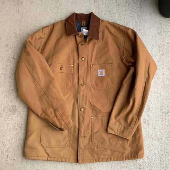 Carhartt Other - Carhartt Chore Coat 46 Tall Brown Blanket Lined